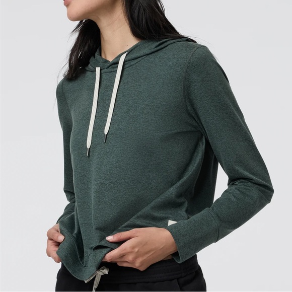 Vuori Halo Essential Hoodie Aspen Heather Green - Picture 1 of 6